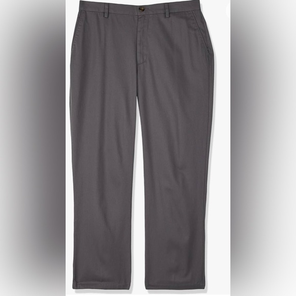 Classic Fit Flat Front Chino Pant in Grey - Picture 5 of 16